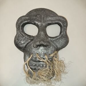 Unique Made in Mexico Mask Wall Hanging Silver-Gray color Rope Beard & Mustache